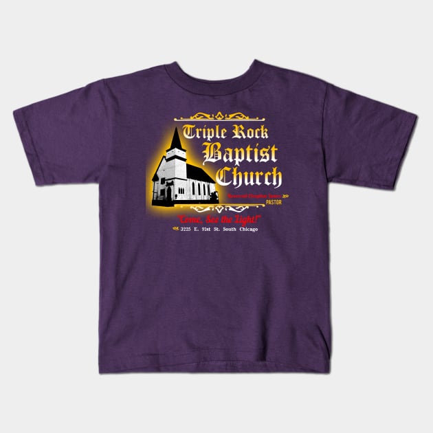 Triple Rock Baptist Church from the Blues Brothers Kids T-Shirt by woodsman